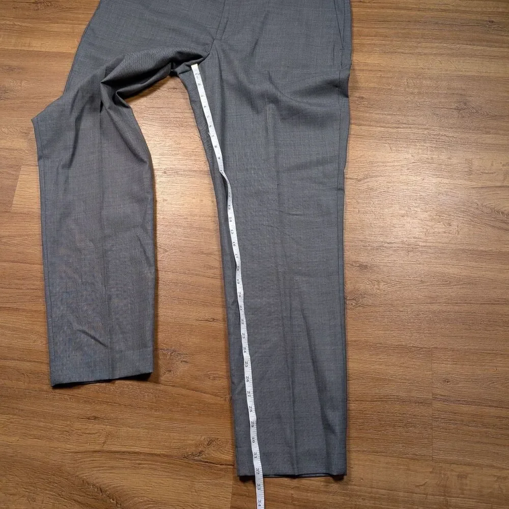 J. Crew Bowery Dress Pants Men's 38x32 Gray Slim Fit Wool Blend Business NWT